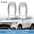 2 Pcs Headlight Trim Bezel for Mitsubishi Outlander (2022–2024) ABS