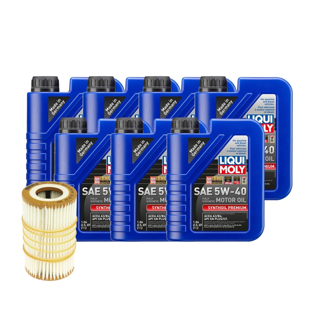 7L Liqui Moly Synthoil Premium SAE 5W-40 Oil Change Kit for Audi CREC/CREH (2009–2015)