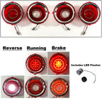 LED Tail and Reverse Light Set with Flasher and Trim for 1970–1973 Camaro