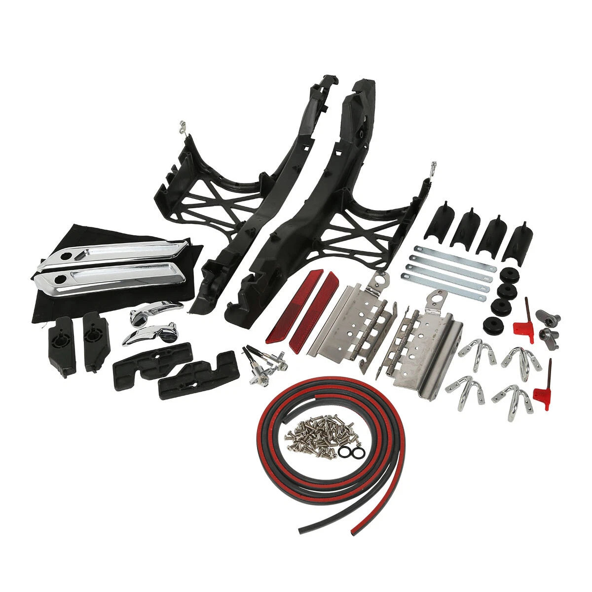 One Touch Saddlebag Latch Lids Hardware Covers for Harley Touring (2014–2024)