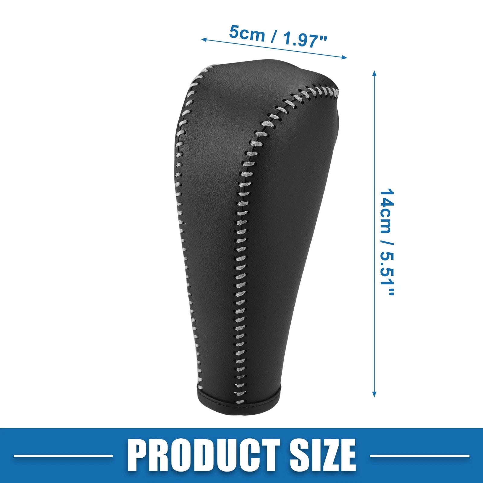Gear Shift Lever Cover for Chevrolet Trax (2015–2021) Black Gray Stitches