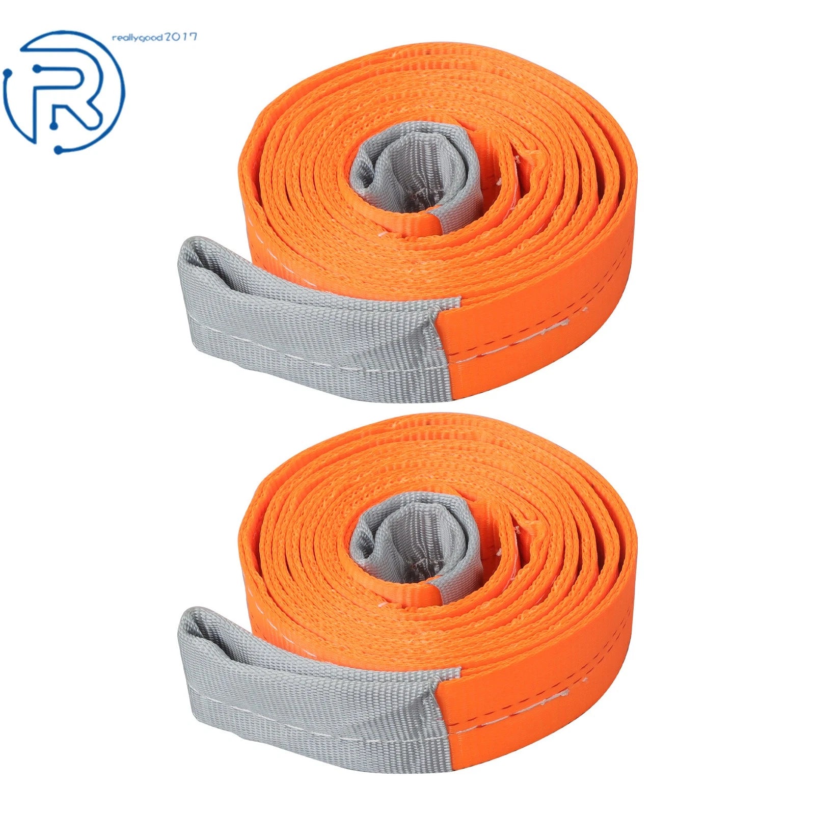 2X 2" x 10FT Lift Sling Straps, 18800 lb Capacity Heavy Duty