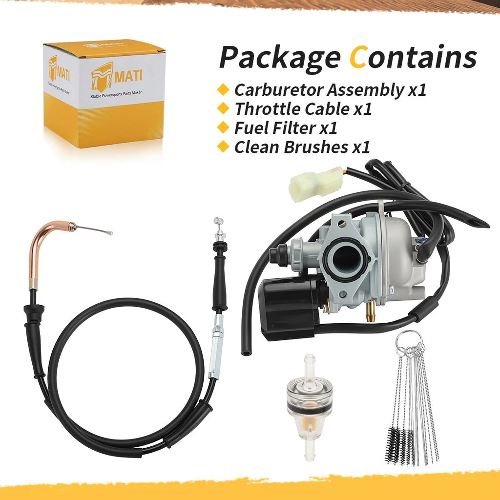Carburetor Assembly 15004-Y006 for Kawasaki KFX90 KFX50 (2007–2024) w/ Throttle Cable