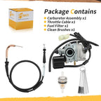 Carburetor Assembly 15004-Y006 for Kawasaki KFX90 KFX50 (2007–2024) w/ Throttle Cable