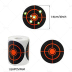 Self Adhesive Splatter Reactive Shooting Target Stickers (250X Roll)
