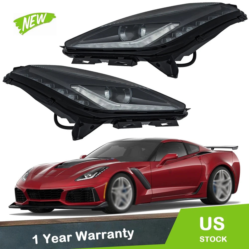Headlight Pair for Chevrolet Corvette (2014–2019) HID/Xenon Left+Right