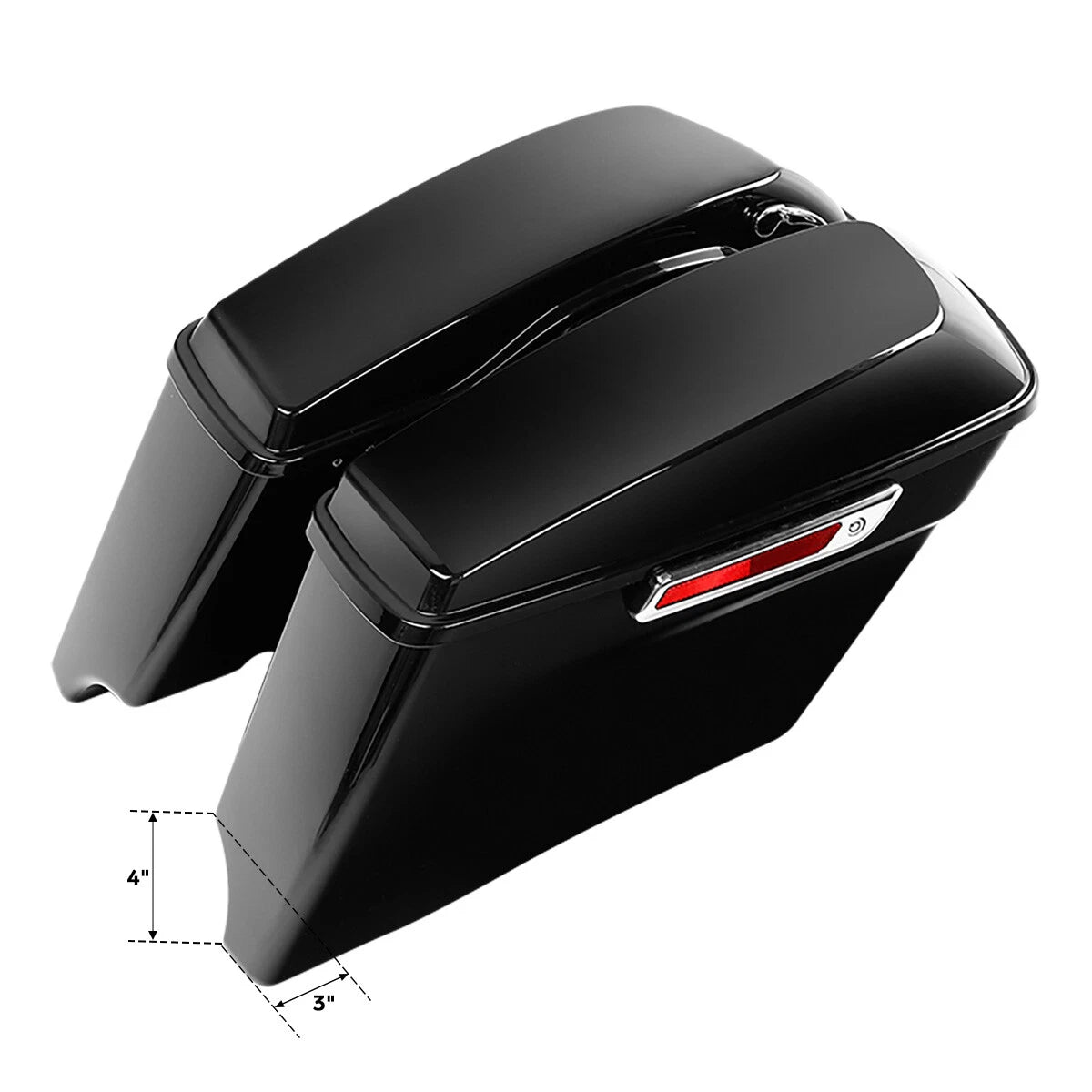 4" Stretched Saddlebag & Tray Organizers for Harley Electra Glide (2014–2024)