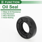 Set of 5 Oil Seal Rotary Shaft Seal NBR Rubber 15x28x7mm