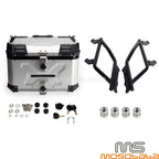 Silver Tail Box Luggage Case with Rack for Harley Softail FXLR (2018)