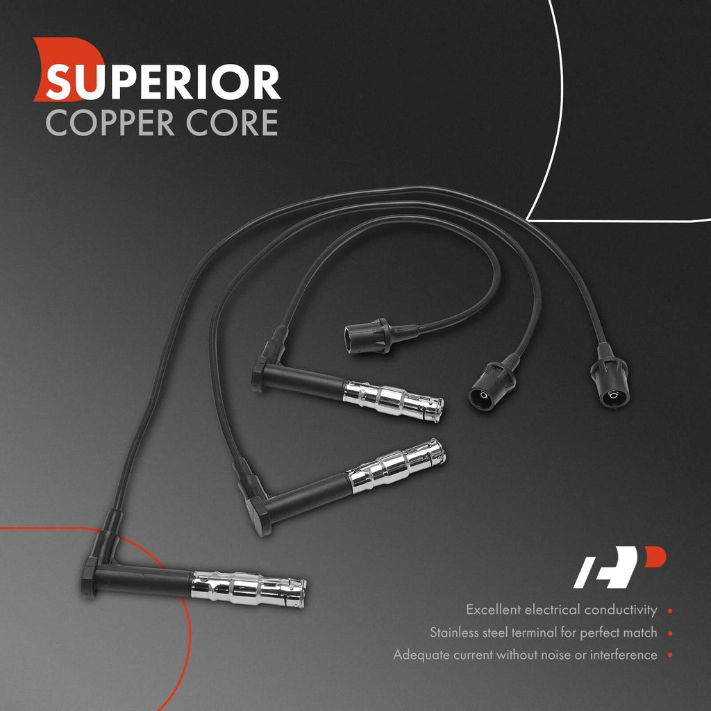3X Spark Plug Wire Set for Mercedes-Benz C-Class E-Class G-Class (1993-2000)