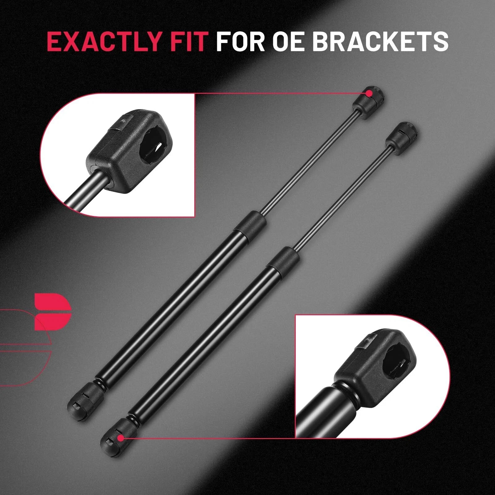 Set of 2 Gas Shock Struts for Cabinet Door Canopy (14")