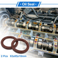 Set of 2 Oil Seal Rotary Shaft Seal FKM Rubber 63x85x10mm