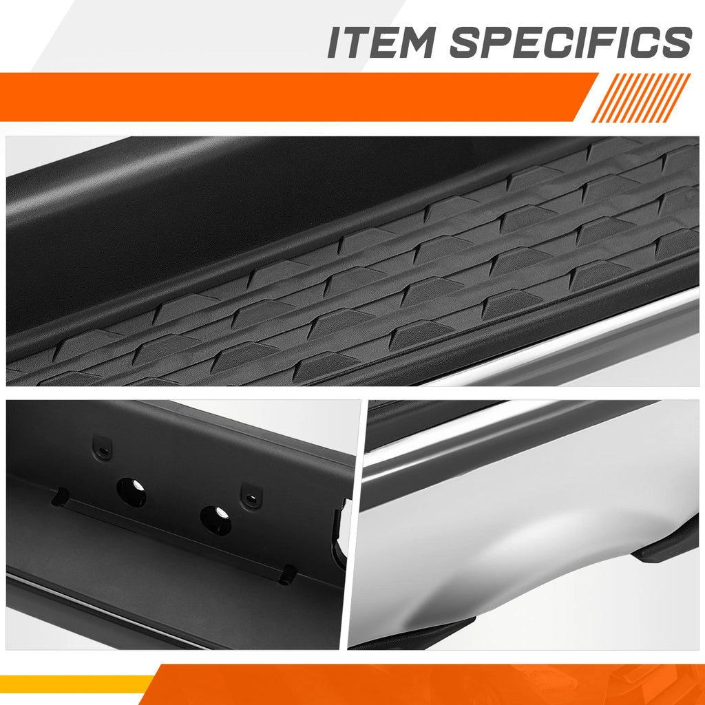 Rear Step Bumper for Ram 1500 (2019–2024) Dual Exhaust Cutout, No Park Sensor Holes