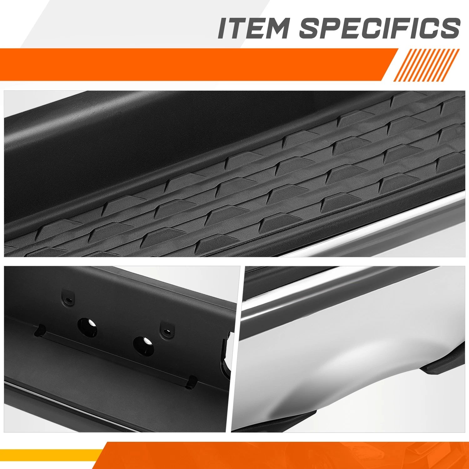 Rear Step Bumper for Ram 1500 (2019–2024) Dual Exhaust Cutout, No Park Sensor Holes