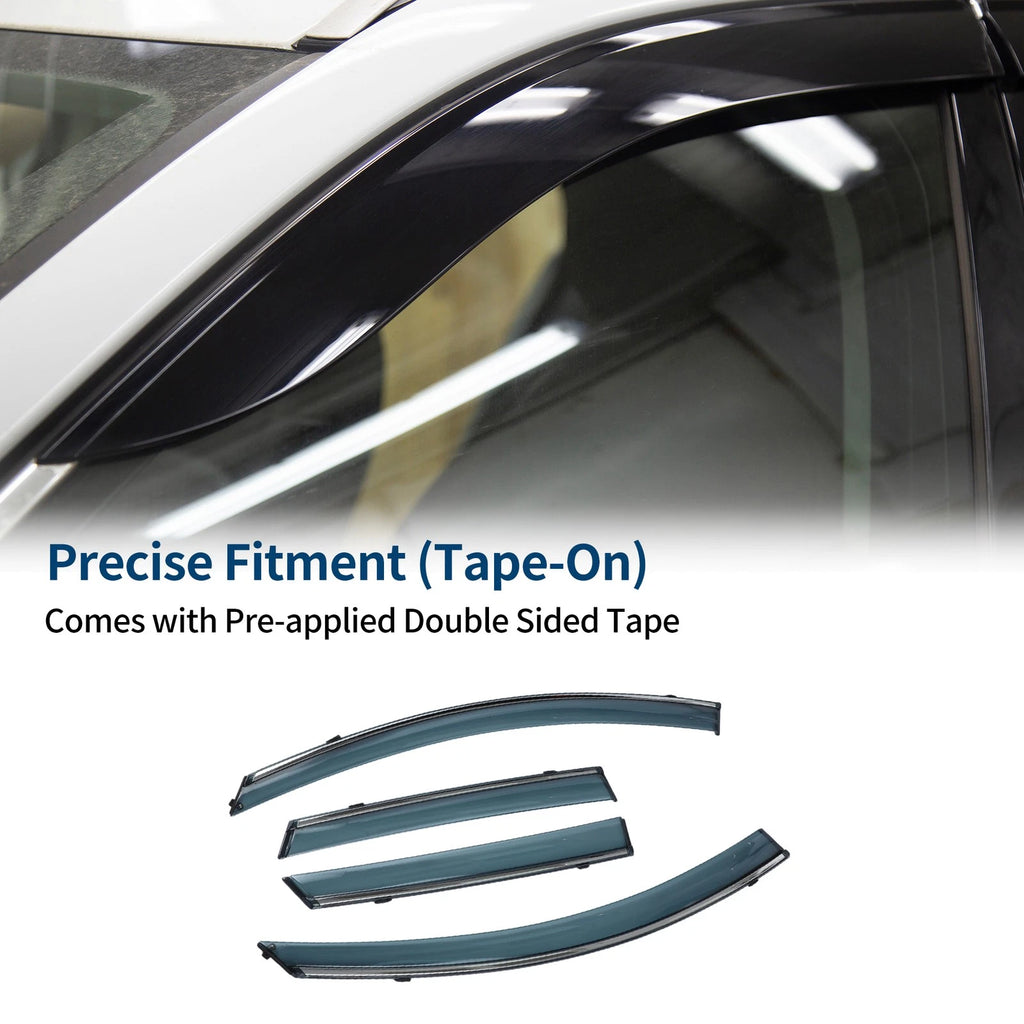 Set of 4 Window Deflectors for Mazda 3 Hatchback (2010–2013)