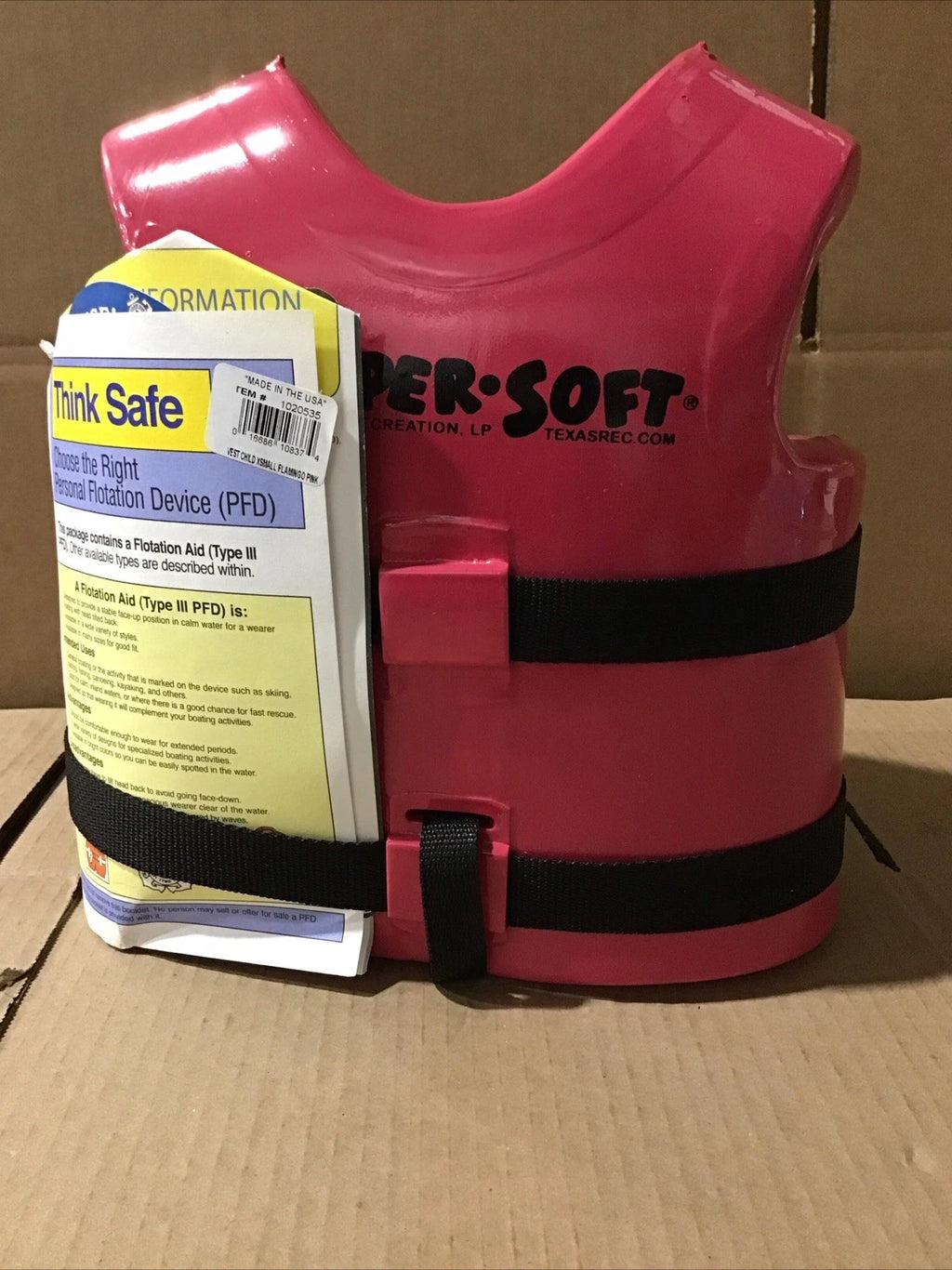 Life Jacket for Texas Rec 1020535 XS (Defects) - Pink
