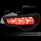 LED Sequential Arrow Tail Lights for Scion FRS (2013–2017) Smoked Chrome