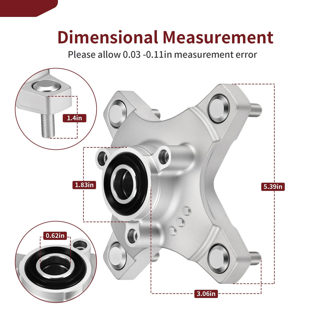 Wheel Hub for Honda Sportrax 250, 400 TRX250EX/X, TRX400EX/X (2001–2007)