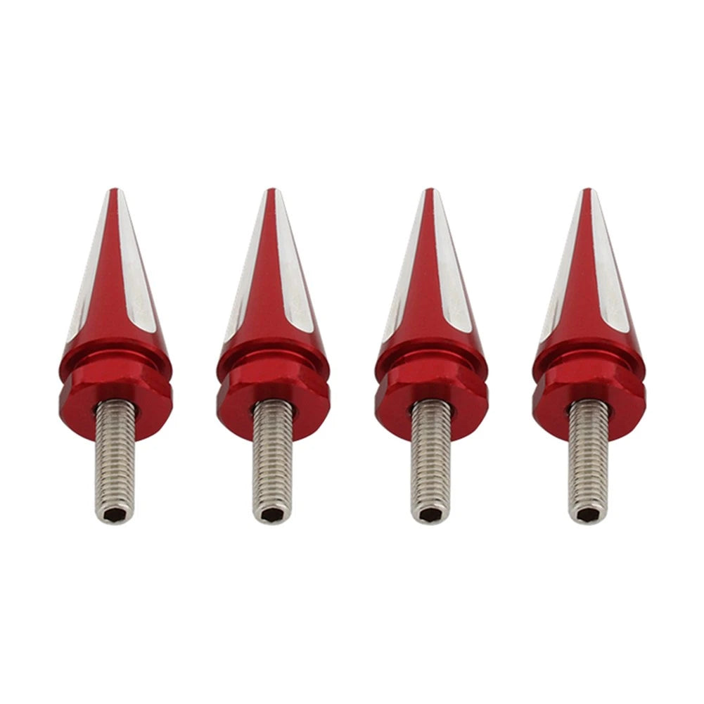 Set of 4 Windscreen Screw Bolts Spike for Harley Touring Road Glide (1998–2025) Red