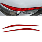 2X Headlight Eyebrow Eyelids Trim for Alfa Romeo Giulia (2015–2024) Carbon Red