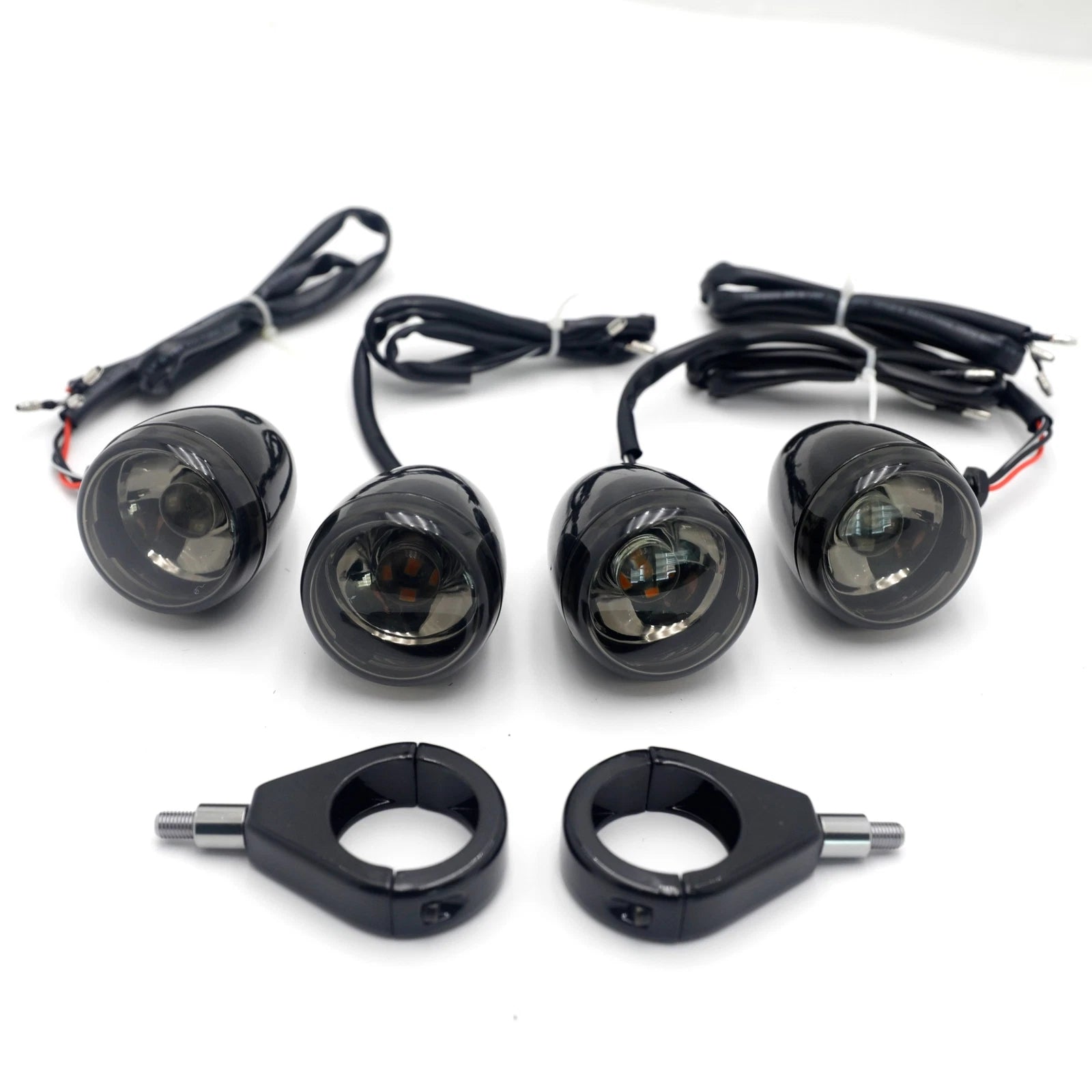 Smoke Lens Turn Signals Kit for Harley Davidson Bullet (41mm)