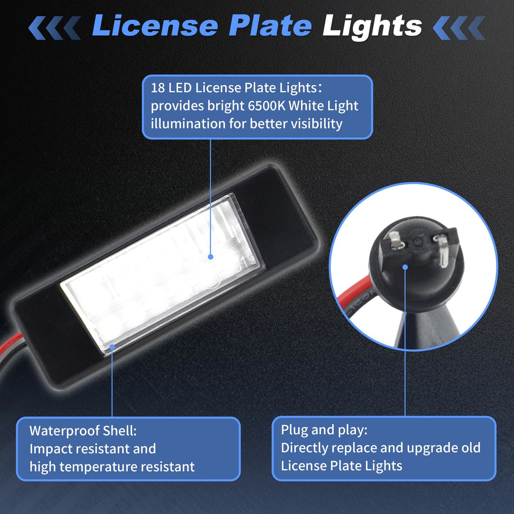 2X LED License Plate Light for Nissan Juke (F15) (2010–2019) No.2626189965