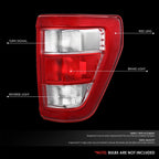 Right Side Tail Light for Ford F-150 (2021–2023) OE Style Chrome Housing Red Lens