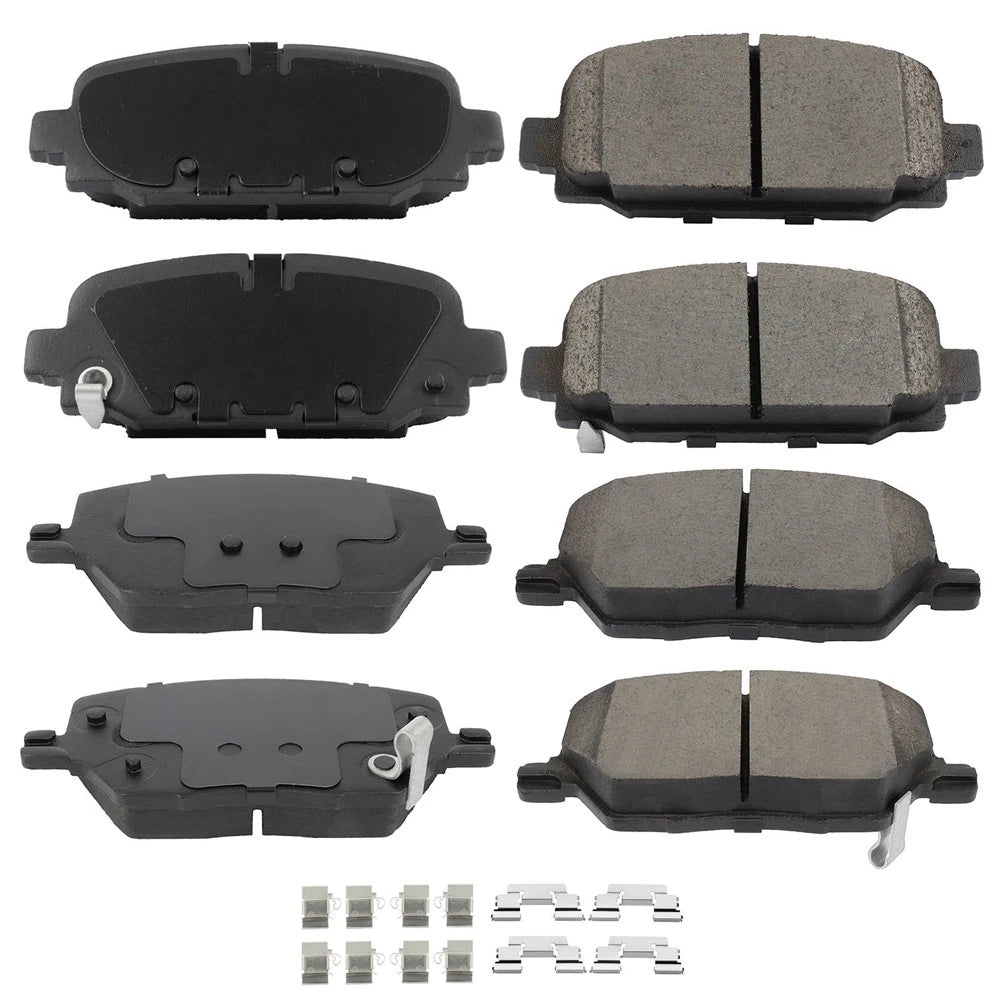 Set of 8 Ceramic Brake Pads for Jeep Compass (2018–2022)