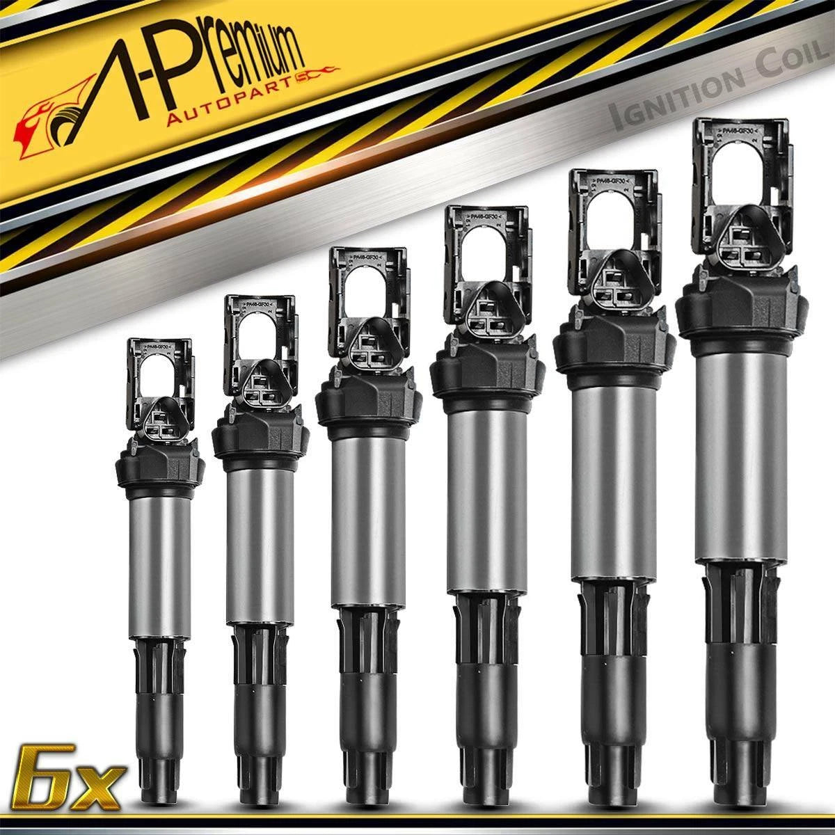 6X Ignition Coil for BMW E46 E87 E90 (2000–2006)