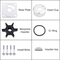 Water Pump Impeller Repair Kit for Yamaha Outboards 20 25 HP (6L2-W0078-00-00)