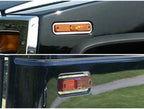 4pc. Luxury FX Stainless Steel Marker Light Accent Trim for 2003-2007 Hummer H2