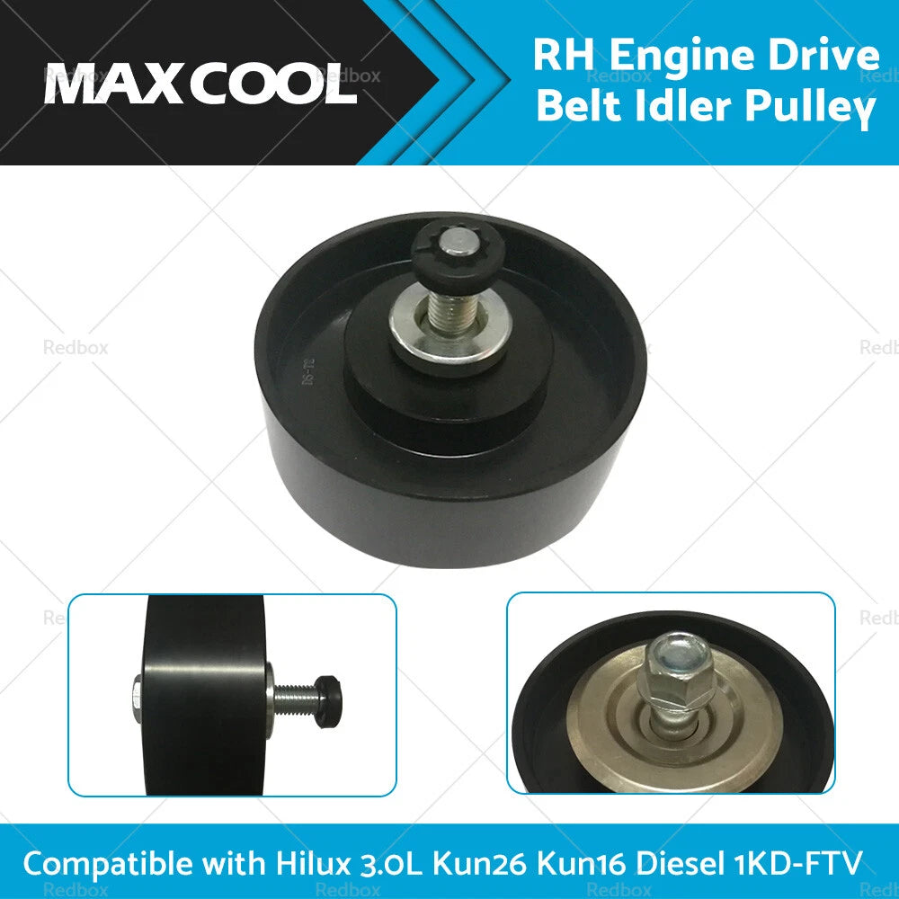 Drive Belt Idler Pulley for Toyota Hilux KUN16 KUN26 (2005–2015) Turbo Diesel