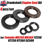 Set of 6 Engine Seals for Yamaha MX250 MX360 (1973–1974)