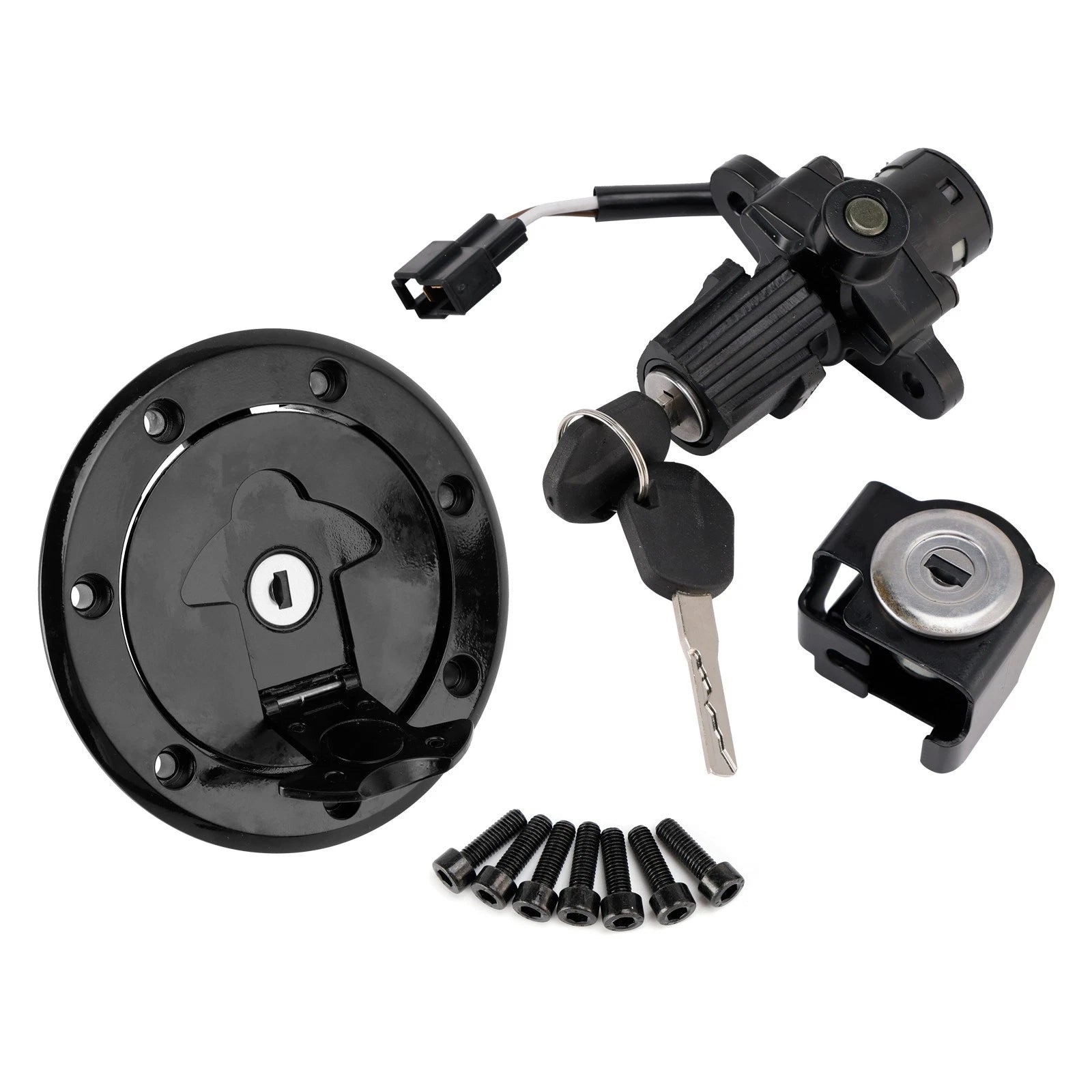 Ignition Switch Gas Cap Seat Lock Set for Duke 125 200 250 390 (2017–2023)