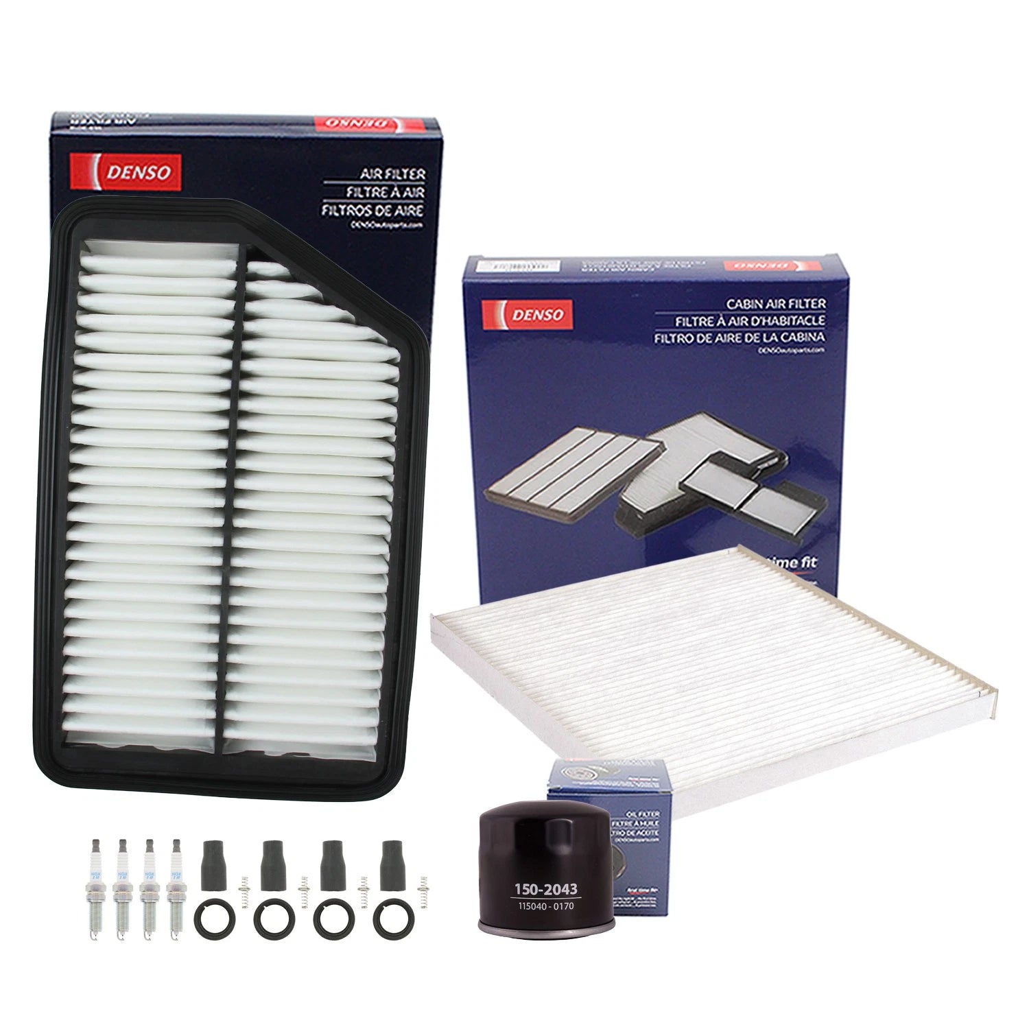 Tune Up Kit with 4 Spark Plugs & Boots for Sportage Tucson (2011–2016)