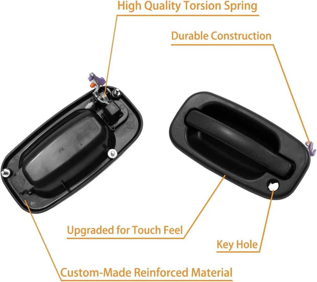 2X Exterior Door Handles for Chevy Silverado GMC Sierra (1999-2007)