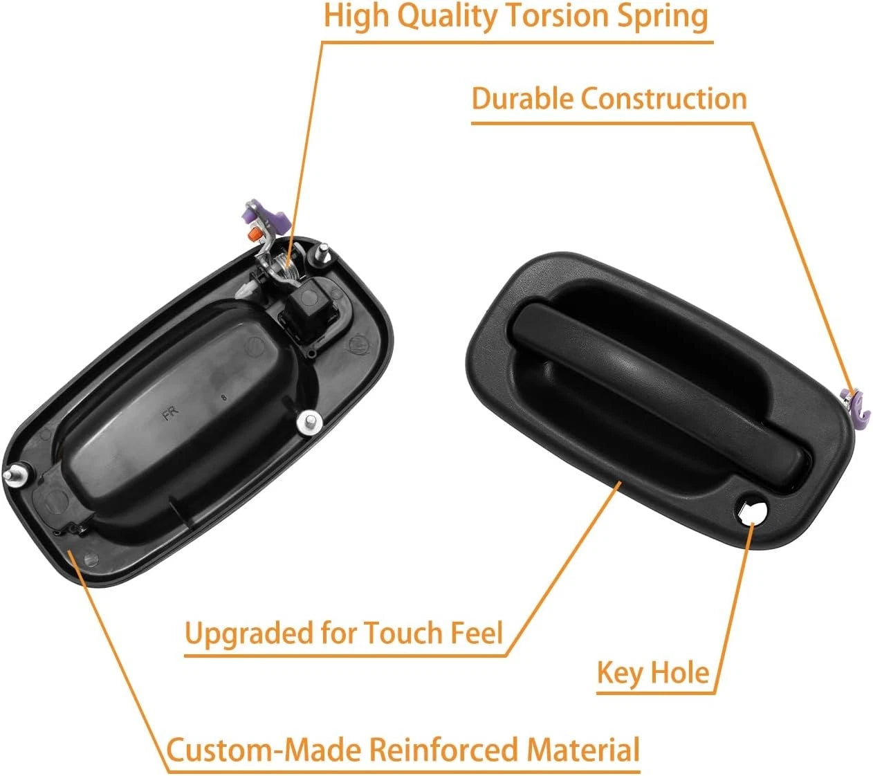 2X Exterior Door Handles for Chevy Silverado GMC Sierra (1999-2007)