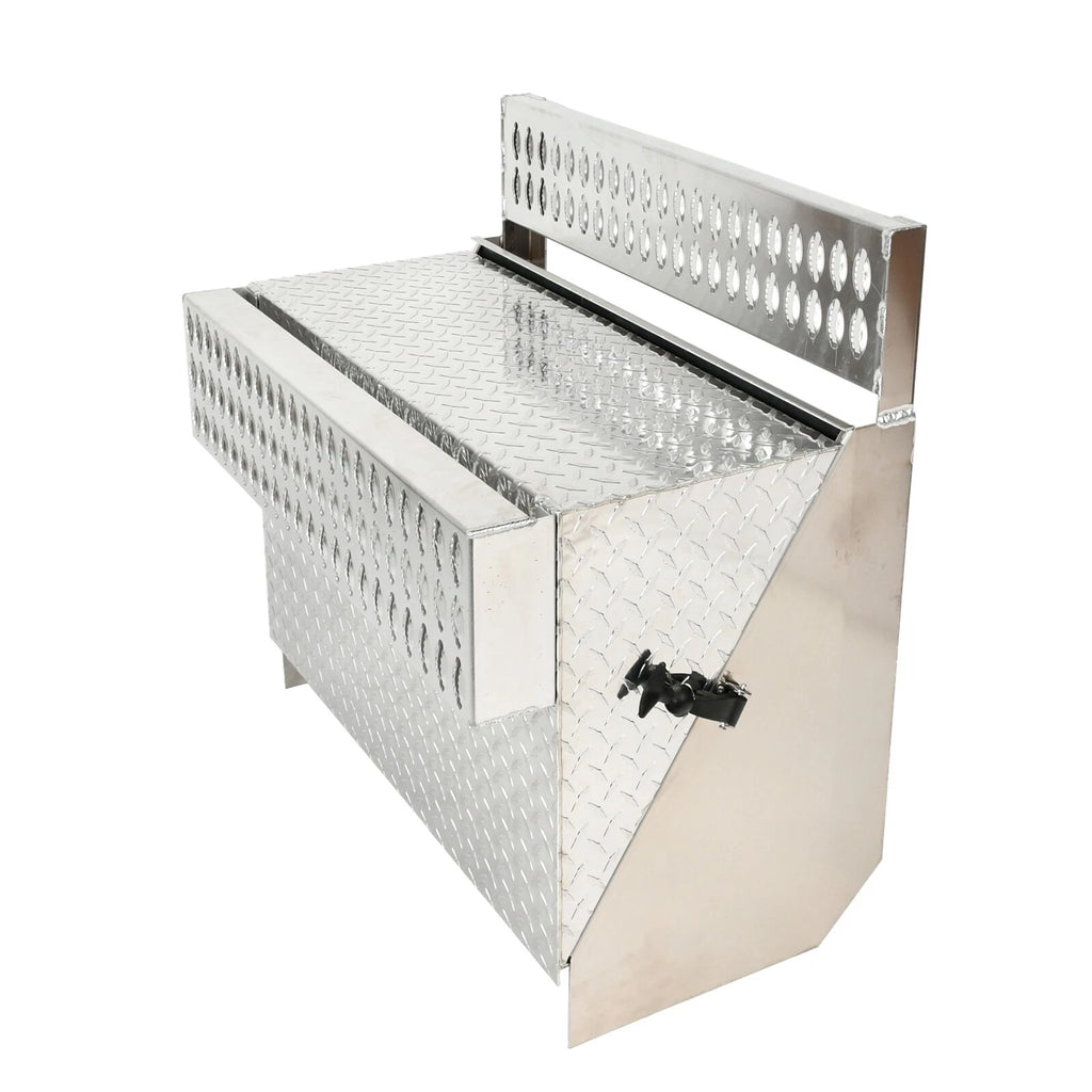 Aluminum Diamond Plate Step Battery Box Tool Box for Peterbilt 378 379 389 (31"x30"x19")