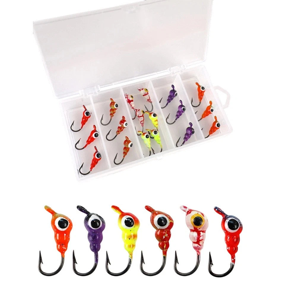 18pcs Glow in the Dark Jig Head Hooks for Panfish Pike