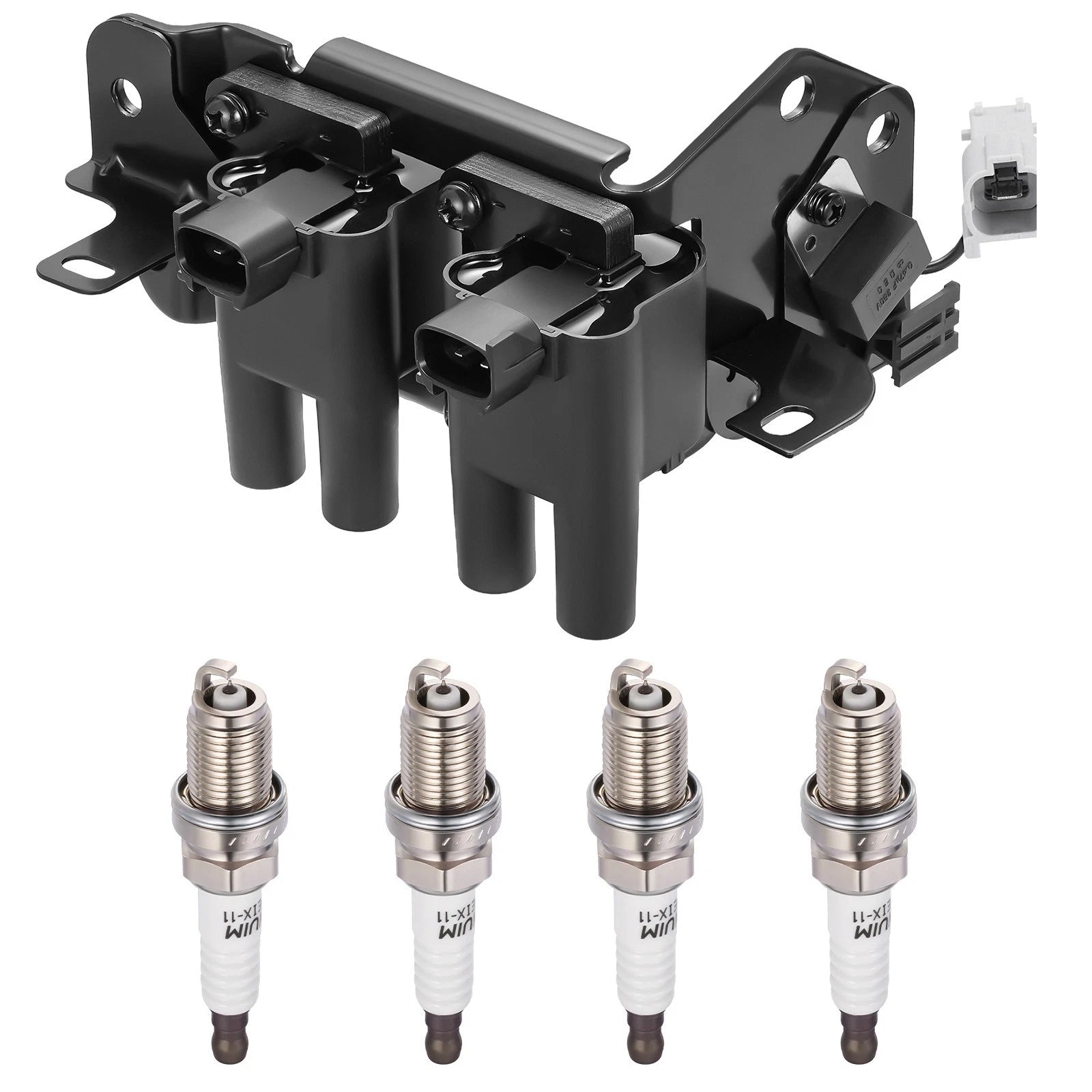 4X Spark Plugs & Ignition Coil for Hyundai Accent (2001–2006) UF424