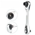 1/4 Inch Drive Mini Ratchet Wrench - Chrome Vanadium Steel, 72 Tooth