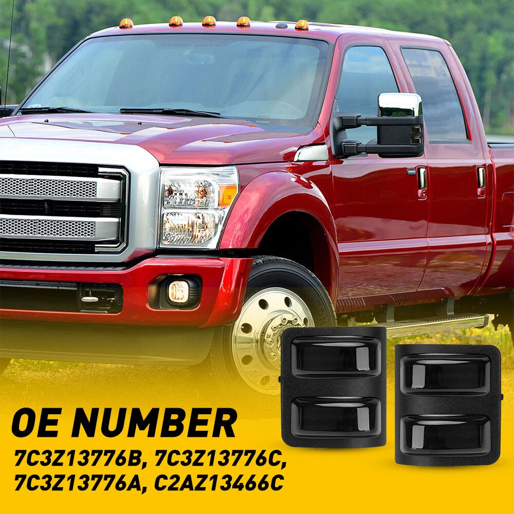 LED Turn Signal Side Mirror Light Cover for Ford F250 F350 Super Duty (2008–2016)