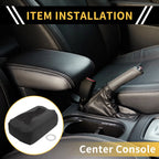 Console Lid Armrest Cover for Chevrolet (Microfiber Leather, Black)