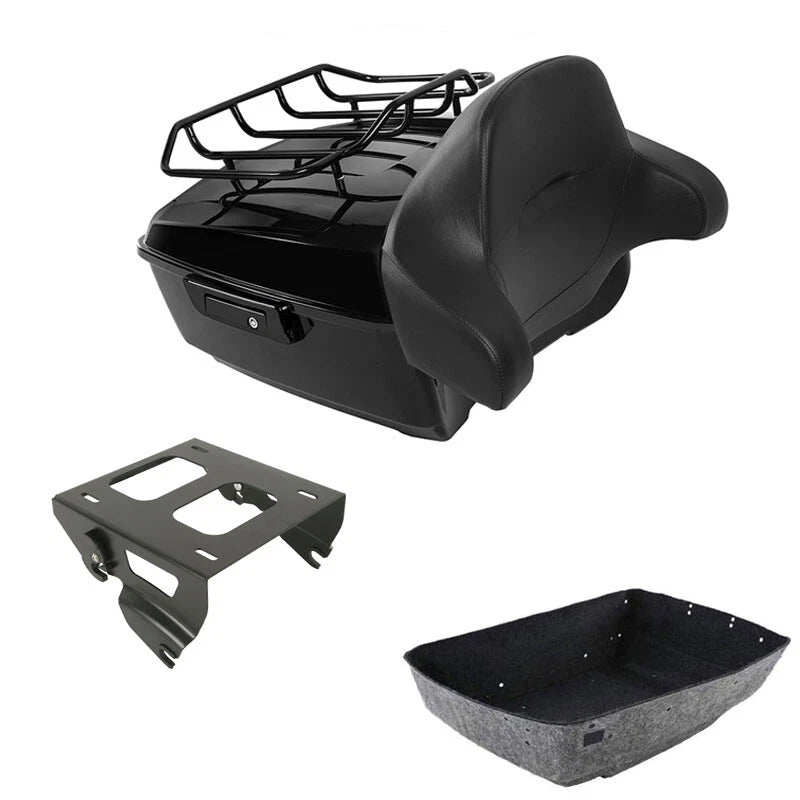 Trunk Pad Top Rail Solo Mount Rack for Harley Street Glide (2014–2026)