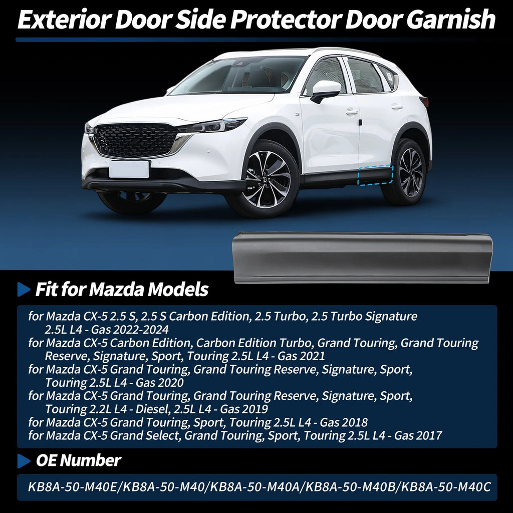 Rear Left Door Lower Trim Garnish for Mazda CX-5 (2017–2024) No.KB8A-50-M40