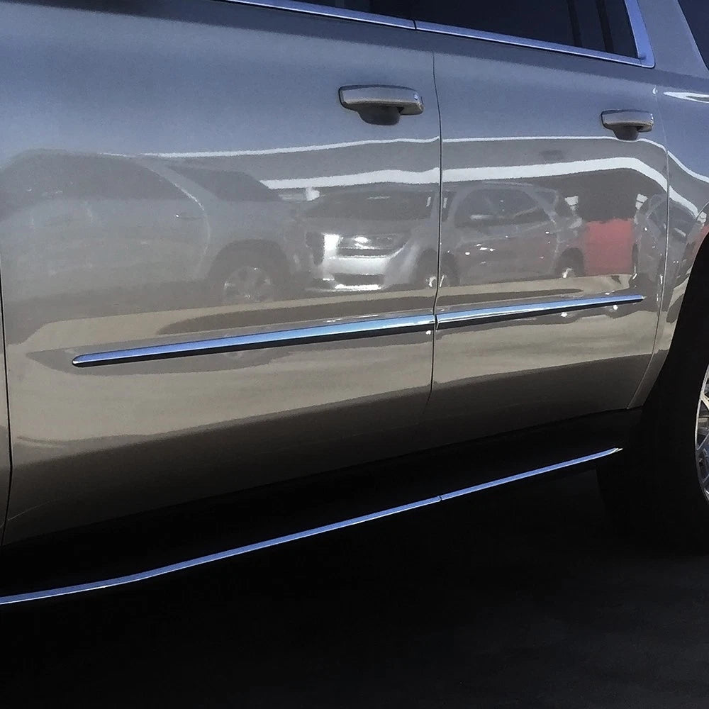 Chrome Body Side Moldings - Fits: 2014-2016 Chevy Silverado Double Cab (4pc Kit)
