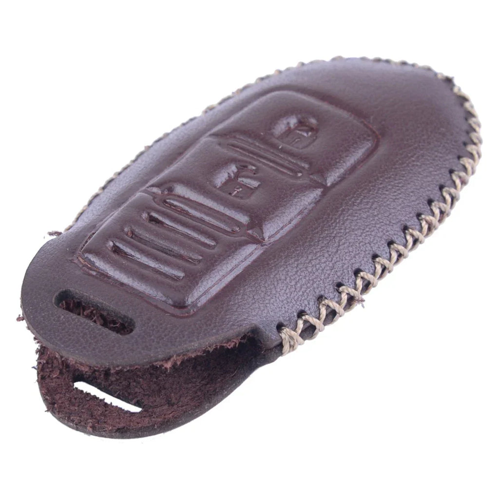 Car Leather Chrome Remote Key Cover Case for Nissan (No specific years)