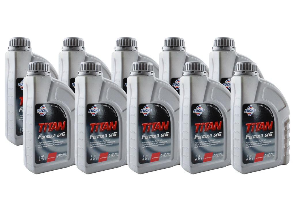 10 Quart Fuchs TITAN FORMULA GF-6 SAE 5W-20 Engine Oil for Ford Mazda (2020–2023)