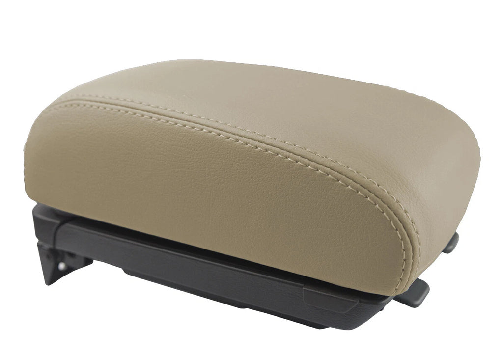 Leather Console Lid Pull Over Cover for Hyundai Tucson (2005–2009) Beige