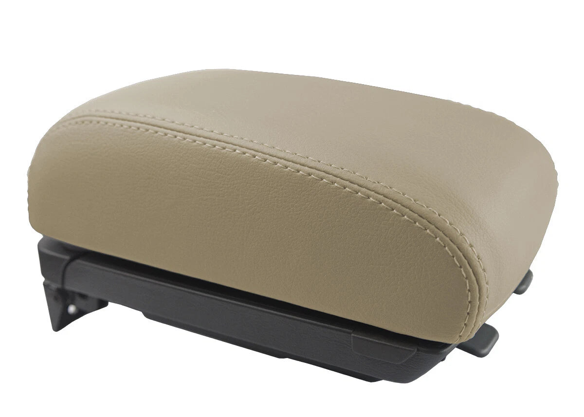 Leather Console Lid Pull Over Cover for Hyundai Tucson (2005–2009) Beige